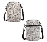PYOUL - Bolsa cruzada para amantes de Egipto, regalo para amantes de Egipto, garabatos de Egipto, bolsa de viaje, regalo egipcio, Egypt Doodles Cb