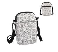 PYOUL - Bolsa cruzada para cardiólogos, regalo para cardiólogos, bolsa de viaje para cardiología, Cardiac Doodles Cb