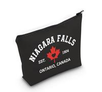 PYOUL - Bolsa de cosméticos de viaje para Canadá, Cataratas del Niágara, Ontario, Canadá, Est 1904, bolsa de maquillaje, regalo de viaje a Canadá, Niagara Falls Bag Eu