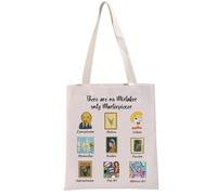 PYOUL - Bolsa de mano para amantes de la historia del arte, con texto en inglés "There are no Mistakes only Masterpieces", No hay errores, Large