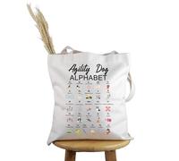 PYOUL - Bolsa de mano para amantes de los perros, regalo de agilidad, alfabeto, bolso de entrenamiento para perros, regalo para mamá, Agility - Bolsa para perro, medium