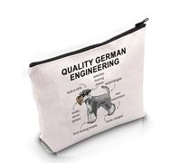 PYOUL - Bolsa de maquillaje en miniatura para amantes de Schnauzer, regalo de calidad alemana, bolsa de cosméticos Schnauzer para mamá, regalo para propietario de Schnauzer, Bolsa de ingeniero alemán