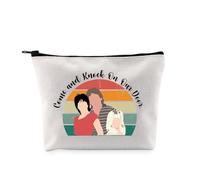 PYOUL - Bolsa de maquillaje inspirada en la comedia para amantes de la comedia, regalo para amantes de la comedia romántica, regalo de serie de televisión de los años 70, Knock Our Door Bag