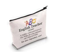 PYOUL - Bolsa de maquillaje para amantes de la gramática inglesa, regalo para profesor de inglés, Bolsa para profesores de inglés