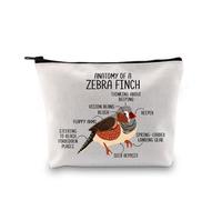 PYOUL - Bolsa de maquillaje para amantes de los pinzones de cebra, regalo para amantes de la anatomía de un pinzón de cebra, bolsa de cosméticos para mamá, pinzón de cebra, dueño de pájaros, Una bolsa