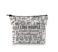 PYOUL - Bolsa de maquillaje para anestesiólogos, regalo de agradecimiento bajo anestesia general, bolsa de cosméticos, anestesia, CRNA, regalo de graduación, bolsa de viaje, Under General a Bag