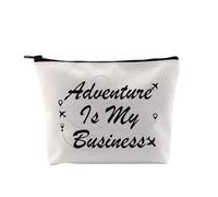 PYOUL - Bolsa de maquillaje para futuros agentes de viaje, regalo de aventura es mi negocio, bolsa de cosméticos de agradecimiento para agente de viajes, regalo de vacaciones, Adventure My Business B