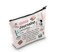 PYOUL - Bolsa de maquillaje para periodista, editor de noticias, escritor, reportero, bolsa de cosméticos, regalo de graduación, Definición de periodista B