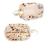 PYOUL - Bolsa de maquillaje transparente para amantes de Alemania, Bolsa alemana Mb