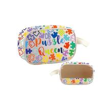 PYOUL - Bolsa de maquillaje transparente para amantes de los rompecabezas, diseño de rompecabezas, bolsa de aseo de viaje, regalo para amantes del rompecabezas, Puzzle Queen Mb