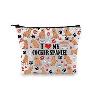 PYOUL Cocker Spaniel Lover Gift I Love My Cocker Spaniel Bolsa de maquillaje Perro Mamá Bolsa de cosméticos Cocker Spaniel Regalo para dueño de perros, Mi Cocker Spaniel B