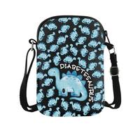 PYOUL - Divertida bolsa de dinosaurios para diabéticos, estuche de suministros para diabetes, Diabetesaurus Cb Eu