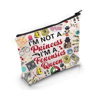 PYOUL Forensics Science Lover Gift I'm A Forensics Queen - Bolsa de maquillaje criminóloga, bolsa de cosméticos, criminología, regalo de graduación, Forensics Queen Bag
