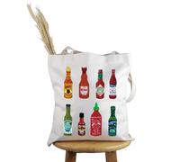 PYOUL K-pop Lover Gift Gift K-pop Hot Sauce Tote Bag K-pop Fan Bolso divertido K-pop Merch, K-pop - Bolsa para salsa picante, medium