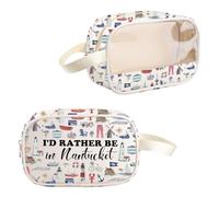 PYOUL Nantucket Lover Gift I'd Rather Be in Nantucket - Bolsa de maquillaje transparente para regalo de viaje de vacaciones de Massachusetts, Be in Nantucket Mb