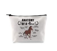 PYOUL - Neceser cosmético para amantes de los caballos, anatomía del caballo, bolsa cosmética, regalo para Cowg-IRL, regalo para caballos, madre, anatomía del caballo B, Anatomy of Horse B