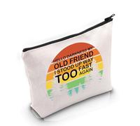 PYOUL POTS - Bolsa de maquillaje con texto en inglés "Hello Darkness, My Old Friend", bolsa de cosméticos con el síndrome de luchador, guerrero, regalo de concienciación sobre la disautonomía, Bolsa