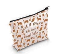 PYOUL Rough Collie Dog Lover Gift Who Loves Rough Collies - Bolsa de maquillaje para dueño de Collie, bolsa de cosméticos, regalo para mamá, Bolsa Rough Collies