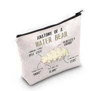 PYOUL Tardigrade Lover Gift Anatomy of A Tardigrade - Bolsa de maquillaje para profesores de biología, regalo de microbiología, De una bolsa de tardígrado