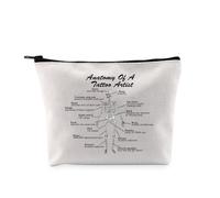 PYOUL Tatuado Amantes Regalo Anatomía de un Tatuaje Artista Bolsa de Maquillaje Tatuaje Bolsa Cosmética Tatuaje Artista Amantes Regalo, Tatuaje Artista 2.0 Bolsa, Bolsa de tatuaje artista 2.0