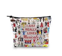 PYOUL Theatre Musical Lover Gift I Just Really Love Musicals Makeup Bag Broadway Fan Cosmetic Bag Broadway Merchandise, Really Love Musicals B