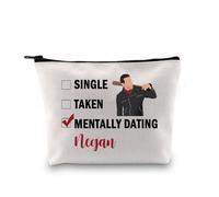 PYOUL Zombie TV Show Inspired Gift Mentally Dating Negan Bolsa de maquillaje Negan Fan Bolsa de cosméticos Negan Merch, Mentalmente saliendo con Negan Bag