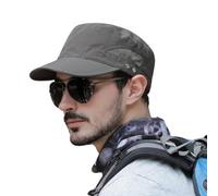 Pyrafox Gorra impermeable del ejército de los hombres sombrero de verano estilo Cuba plegable, verde oliva (ala plegable), Talla única