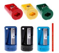 Pyralidsg 6 Piezas Sacapuntas, Compacto y Práctico Pencil Sharpener, Portátil Manual Sacapuntas Lapiz Ojos con 1 Lápiz, para Escuela, Hogar y Oficina (6 Colores)