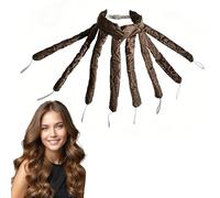 Pyralidsg Rizador sin Calor, Rizador Pelo sin Calor con Forma de Pulpo, Hair Curler Heatless de Algodón Suave con Banda Elástica, para Cabello Largo y Mediano, Todo Tipo de Cabello (Marrón)