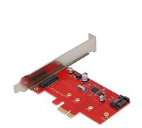 Pyralxwight Carte d’extension PCI-E vers SSD M.2, adaptateur Riser SATA 3.0 pour ordinateur de bureau, taux de transfert de 6 Gbps, prend en charge les clés M.2 B 22x30/42/60/80, prise en
