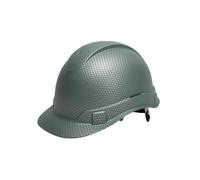 Pyramex Ridgeline - Casco Duro Estilo Gorra, 4 Puntos, trinquete Plateado Mate, Grafito