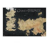 Pyramid America Póster de Mapa de Juego de Tronos de Westeros y Essos para decoración de pared, 90 x 60 pulgadas