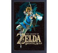 Pyramid America Zelda - Póster enmarcado de Breath of the Wild - Enlace con lazo - Impresión con revestimiento texturizado protector en marco negro de 33 cm x 48 cm y listo para colgar