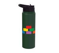 Pyramid Brick Master Builder Block Building Ladrillo Constructor Stainless Steel Insulated Water Bottle