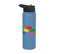Pyramid Brick Master Builder Block Building Ladrillo Constructor Stainless Steel Insulated Water Bottle