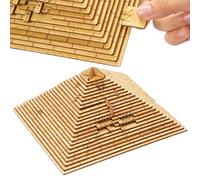 Pyramid Egipto Set - Geométrico Brain Teaser, Wooden Logic Puzzle | Puzzle de bloques de historia antigua artesanías, diseño educativo intrincado para estudiantes aulas de coleccionistas de coleccioni