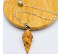 Pyramid Hexagonal Pendulum Chakra Chain Pendant Men Women Point Gem Stone Jewelry Amulet Chakra Pendulo-Picture