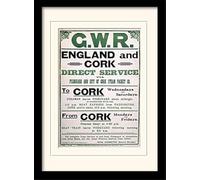 Pyramid Impresión artística GWR England and Cork Memorabilia, Lienzo, Multicolor, 30 x 40 cm