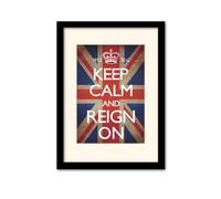 Pyramid Impresión artística Keep Calm and Reign on Memorabilia, Lienzo, Multicolor, 30 x 40 cm