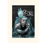 Pyramid International Batman (El Joker Insane) - Montado en Memorabilia 30 x 40 cm, Papel, Multicolor, 60 x 80 x 1,3 cm