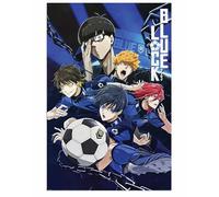 Blue Lock Póster | Póster de anime | Personajes | Yoichi Isagi, Meguru Bachira, Rensuke Kunigami y otros | Póster de pared con licencia oficial | 61 x 91,5 cm