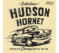 Pyramid International Cars 3 (Legend of The Track-Hudson Hornet) -Lienzo Impreso (40 x 40 cm), Madera, Multicolor, 40 x 40 x 1.3 cm