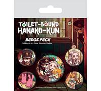 Pyramid International Chapas para Botellas de Cerveza de la Marca Modelo Set de chapas (5 Unidades) (Manga) Toilel Bound Hanako-kun (Personajes) Medidas: 1 X 3,8 CM/ 4 x 2,5cm