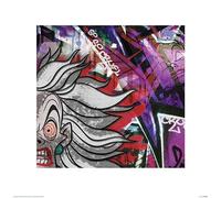 Pyramid International Cruella Deville-Impresión artística (40 x 40 cm), diseño de Grafiti, Papel, Multicolor, 45 x 76 x 1.3 cm