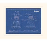 Pyramid International Dalek Blueprint Doctor Who filmcell Factory, Papel, Multicolor, 30 x 40 x 1,3 cm
