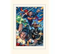 Pyramid International DC Comics (Ataque de la Liga de Justicia) - Impresión de 30 x 40 cm, Papel Multicolor, 30 x 40 x 1,3 cm