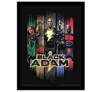 Pyramid International DC Comics Black Adam Póster enmarcado Edición Coleccionista (Justice Society Design) Póster de película 30 cm x 40 cm, producto oficial