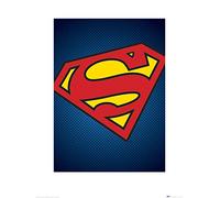 Pyramid International DC Comics (Superman símbolo) - Lámina Decorativa (60 x 80 cm, Papel, Multicolor, 60 x 80 x 1,3 cm