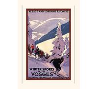 Pyramid International Deportes de Invierno en la vosges-Mounted impresión Memorabilia 30 x 40 cm, Papel, Multicolor, 30 x 40 x 1,3 cm