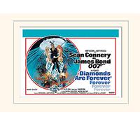Pyramid International (Diamonds Are Forever 1 -Impresión enmarcada (30 x 40 cm), diseño de James Bond, Papel, Multicolor, 45 x 76 x 1.3 cm